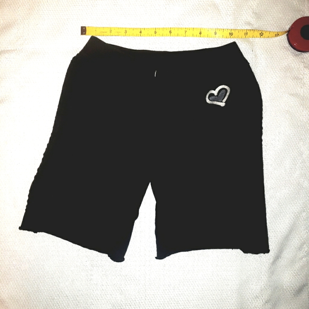 Total girl black cotton shorts knee length